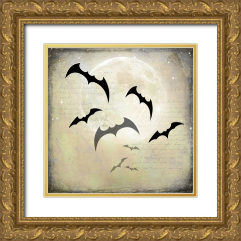 Say Boo 010 Gold Ornate Wood Framed Art Print with Double Matting by LightBoxJournal