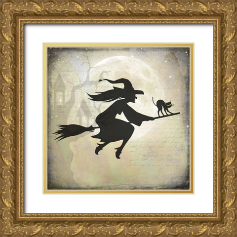 Say Boo 013 Gold Ornate Wood Framed Art Print with Double Matting by LightBoxJournal