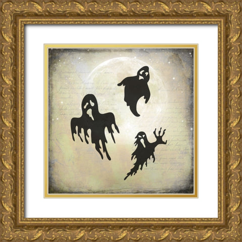 Say Boo 014 Gold Ornate Wood Framed Art Print with Double Matting by LightBoxJournal