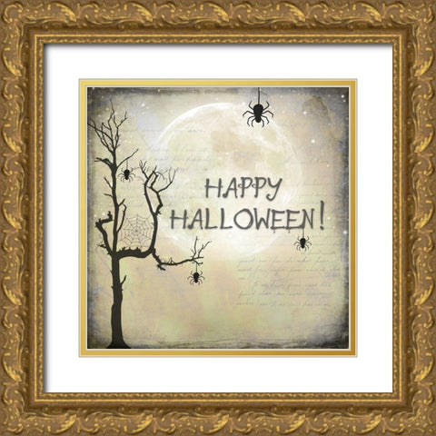 Say Boo 016 Gold Ornate Wood Framed Art Print with Double Matting by LightBoxJournal