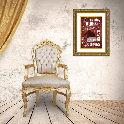 25 Days TilChristmas 03 Gold Ornate Wood Framed Art Print with Double Matting by LightBoxJournal