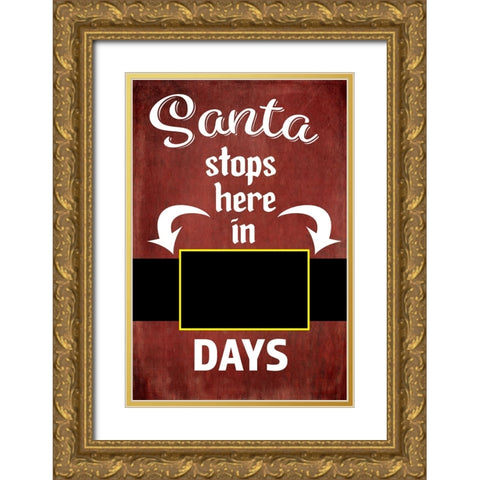 25 Days TilChristmas 05 Gold Ornate Wood Framed Art Print with Double Matting by LightBoxJournal