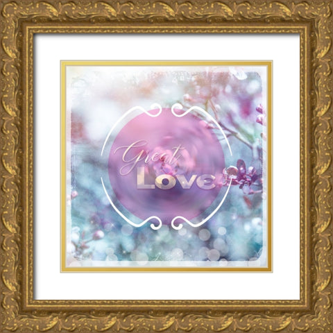 Cherry Blu Sign 2 Gold Ornate Wood Framed Art Print with Double Matting by LightBoxJournal