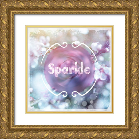 Cherry Blu Sign 3 Gold Ornate Wood Framed Art Print with Double Matting by LightBoxJournal