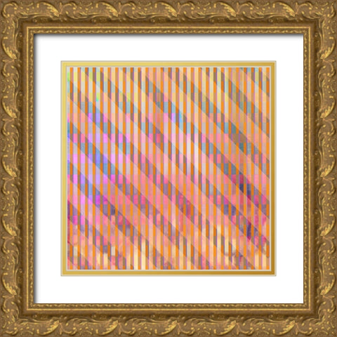 Gypsy Cherry Pattern 01 Gold Ornate Wood Framed Art Print with Double Matting by LightBoxJournal