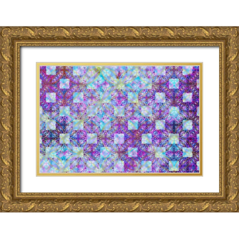 Cherry Blu Pattern 05 Gold Ornate Wood Framed Art Print with Double Matting by LightBoxJournal