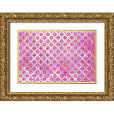 Cherry Blu Pattern 06 Gold Ornate Wood Framed Art Print with Double Matting by LightBoxJournal