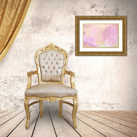 Spring Blooms Pattern 01 Gold Ornate Wood Framed Art Print with Double Matting by LightBoxJournal