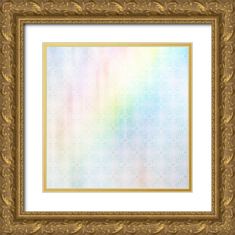 Apple Blossoms Pattern 01 Gold Ornate Wood Framed Art Print with Double Matting by LightBoxJournal