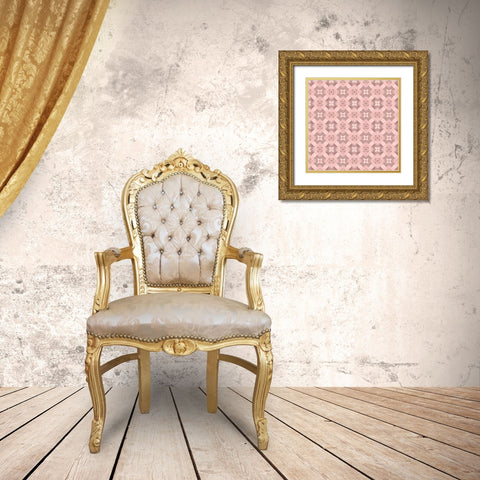 Pinky Blossom Pattern 03 Gold Ornate Wood Framed Art Print with Double Matting by LightBoxJournal