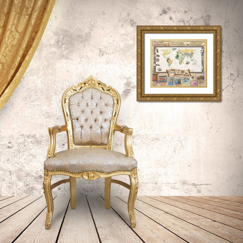 7 Ancient Wonders 03 Gold Ornate Wood Framed Art Print with Double Matting by LightBoxJournal
