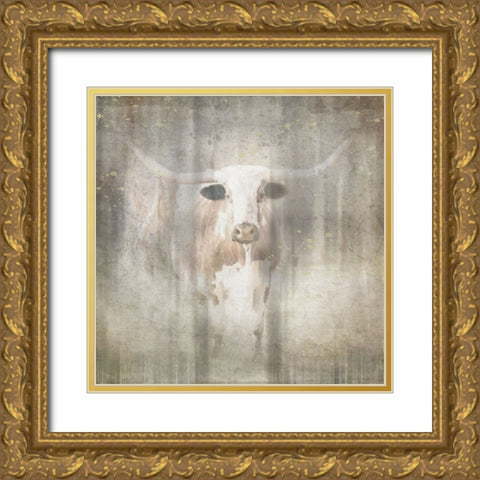 Antique Farm 02 Gold Ornate Wood Framed Art Print with Double Matting by LightBoxJournal