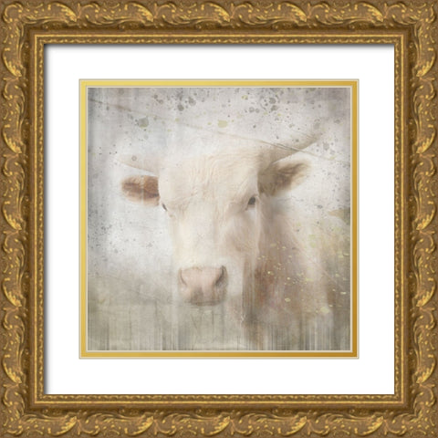 Antique Farm 07 Gold Ornate Wood Framed Art Print with Double Matting by LightBoxJournal