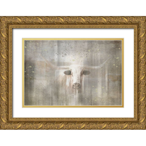 Antique Farm 09 Gold Ornate Wood Framed Art Print with Double Matting by LightBoxJournal