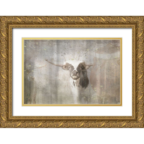 Antique Farm 11 Gold Ornate Wood Framed Art Print with Double Matting by LightBoxJournal