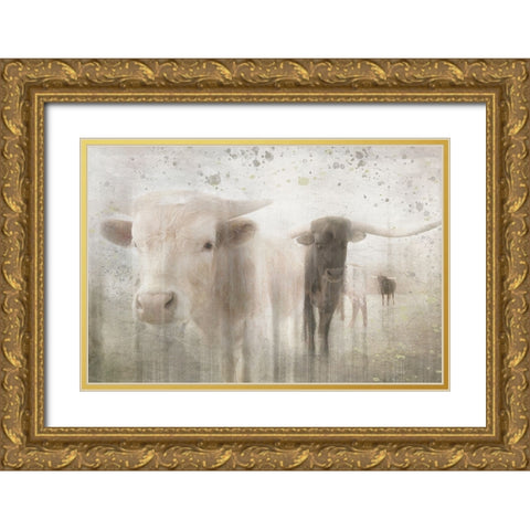 Antique Farm 17 Gold Ornate Wood Framed Art Print with Double Matting by LightBoxJournal