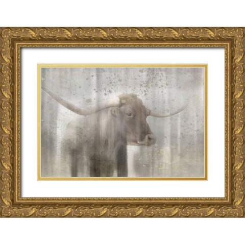 Antique Farm 19 Gold Ornate Wood Framed Art Print with Double Matting by LightBoxJournal