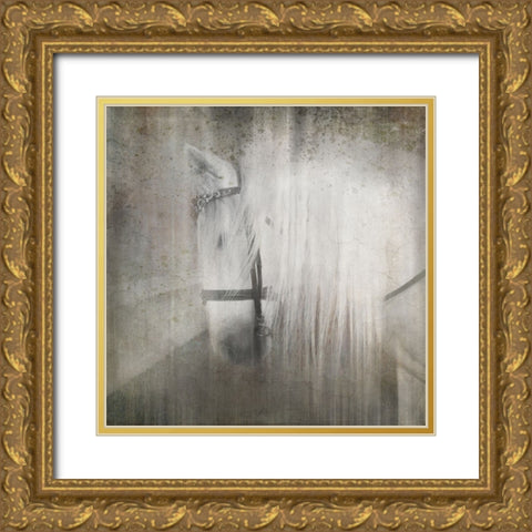 Antique Farm 21 Gold Ornate Wood Framed Art Print with Double Matting by LightBoxJournal