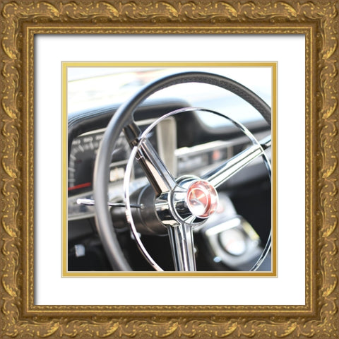 Antique Garage 5 Gold Ornate Wood Framed Art Print with Double Matting by LightBoxJournal