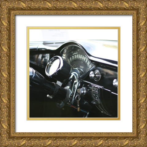 Antique Garage 6 Gold Ornate Wood Framed Art Print with Double Matting by LightBoxJournal