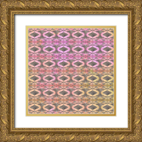 Cherry Pops Surface Pattern 01 Gold Ornate Wood Framed Art Print with Double Matting by LightBoxJournal