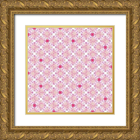 Cherry Pops Surface Pattern 04 Gold Ornate Wood Framed Art Print with Double Matting by LightBoxJournal
