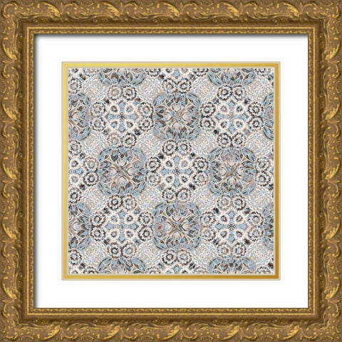 Junk Gypsy Pattern 01 Gold Ornate Wood Framed Art Print with Double Matting by LightBoxJournal