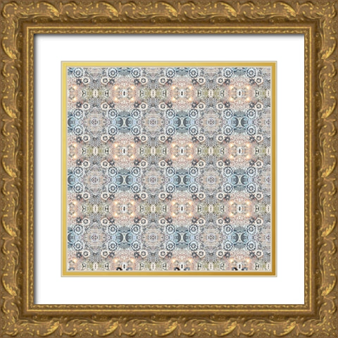 Junk Gypsy Pattern 07 Gold Ornate Wood Framed Art Print with Double Matting by LightBoxJournal