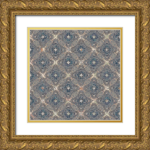 Junk Gypsy Pattern 10 Gold Ornate Wood Framed Art Print with Double Matting by LightBoxJournal
