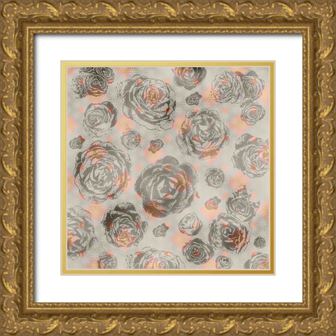 Junk Gypsy Pattern 12 Gold Ornate Wood Framed Art Print with Double Matting by LightBoxJournal