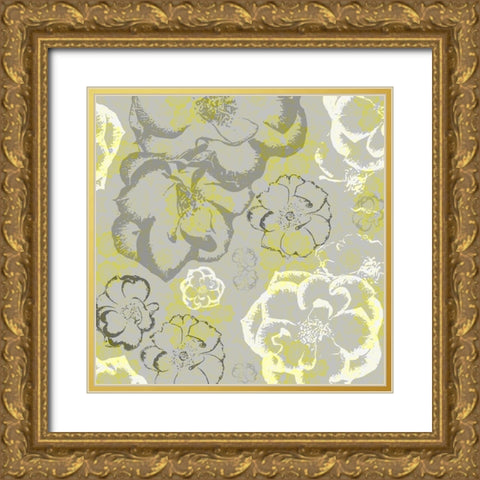 Junk Gypsy Pattern 13 Gold Ornate Wood Framed Art Print with Double Matting by LightBoxJournal