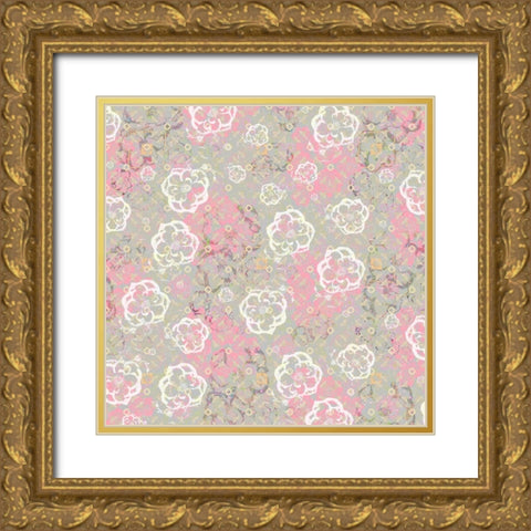 Junk Gypsy Pattern 14 Gold Ornate Wood Framed Art Print with Double Matting by LightBoxJournal