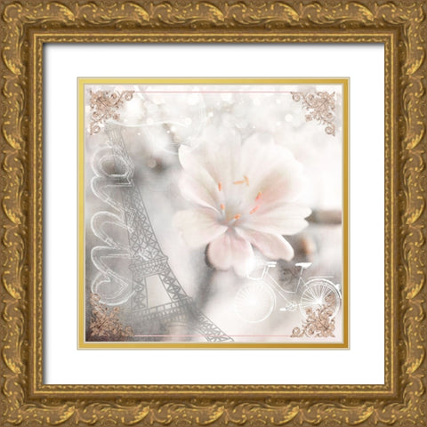Paris 01 Gold Ornate Wood Framed Art Print with Double Matting by LightBoxJournal