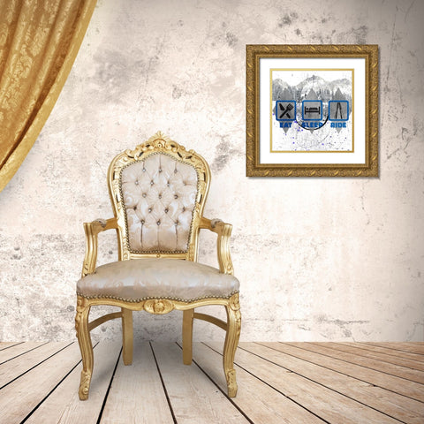 Extreme Eat-Sleep-Ride Gold Ornate Wood Framed Art Print with Double Matting by LightBoxJournal