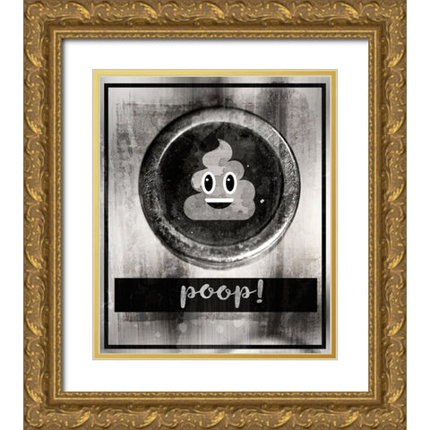 Farm bathroom signs 7 Gold Ornate Wood Framed Art Print with Double Matting by LightBoxJournal