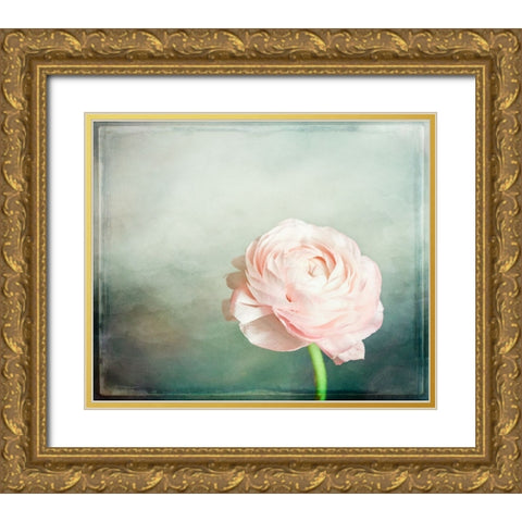 Peony 03 Gold Ornate Wood Framed Art Print with Double Matting by LightBoxJournal