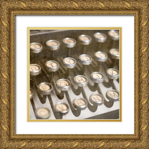Typewriter 02 Royal keys 1 Gold Ornate Wood Framed Art Print with Double Matting by LightBoxJournal