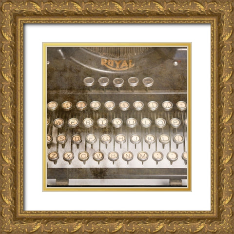 Typewriter 02 Royal keys 2 Gold Ornate Wood Framed Art Print with Double Matting by LightBoxJournal