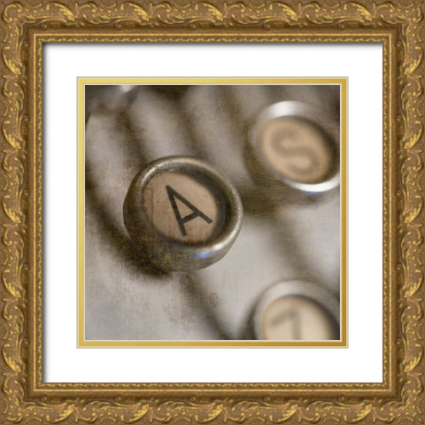 Typewriter 02 Royal keys A Gold Ornate Wood Framed Art Print with Double Matting by LightBoxJournal
