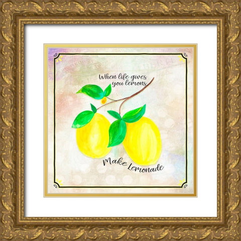 Country Lemon 03 Gold Ornate Wood Framed Art Print with Double Matting by LightBoxJournal