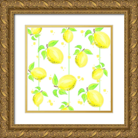 Easy Peasy Lemon 2 Gold Ornate Wood Framed Art Print with Double Matting by LightBoxJournal