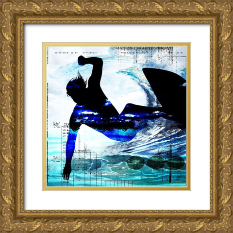 Extreme Surfer 2 Gold Ornate Wood Framed Art Print with Double Matting by LightBoxJournal