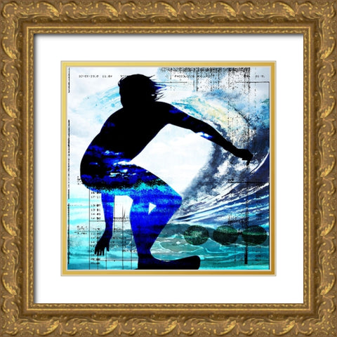 Extreme Surfer 3 Gold Ornate Wood Framed Art Print with Double Matting by LightBoxJournal