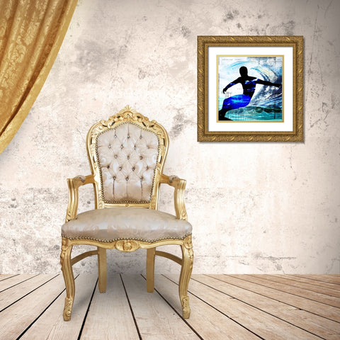 Extreme Surfer 4 Gold Ornate Wood Framed Art Print with Double Matting by LightBoxJournal