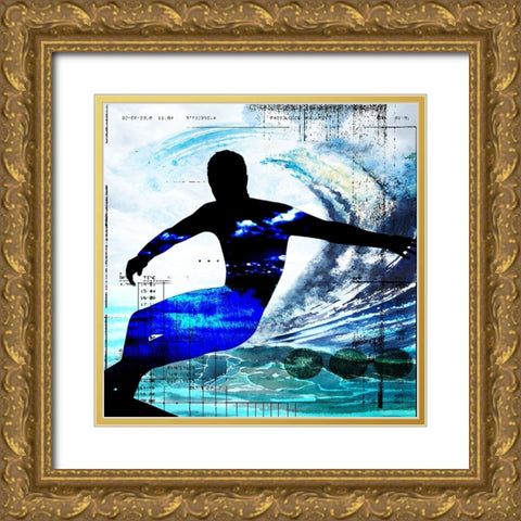 Extreme Surfer 4 Gold Ornate Wood Framed Art Print with Double Matting by LightBoxJournal