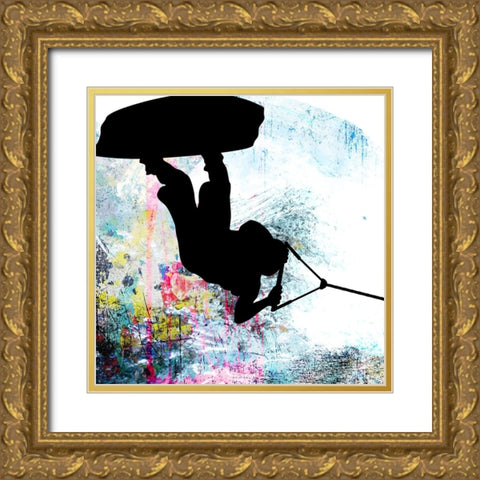 Extreme Wakeboard 1 Gold Ornate Wood Framed Art Print with Double Matting by LightBoxJournal