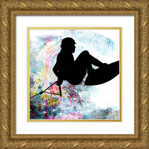 Extreme Wakeboard 5 Gold Ornate Wood Framed Art Print with Double Matting by LightBoxJournal