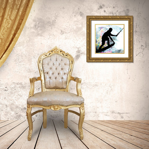 Extreme Wakeboard 6 Gold Ornate Wood Framed Art Print with Double Matting by LightBoxJournal