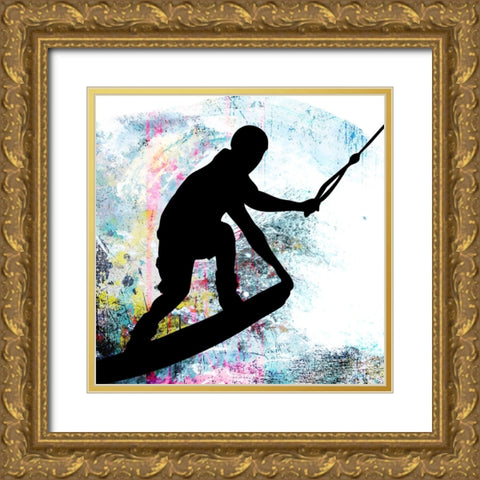 Extreme Wakeboard 6 Gold Ornate Wood Framed Art Print with Double Matting by LightBoxJournal