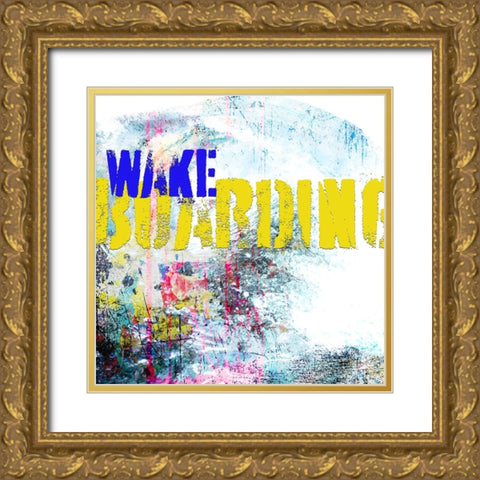 Extreme Wakeboard TYPE Gold Ornate Wood Framed Art Print with Double Matting by LightBoxJournal
